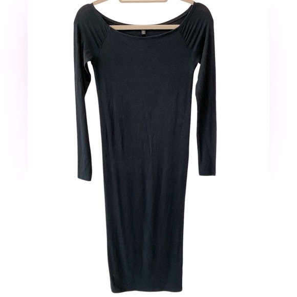 ATM Anthony Thomas Melillo Dresses & Skirts - ATM Anthony Thomas Melillo Ribbed Midi Dress Women's Black Jersey Size S